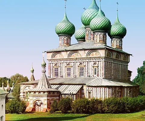 Sergei Prokudin-Gorskii, Church of the Resurrection in the Grove, Kostroma, Russian Empire, 1910
