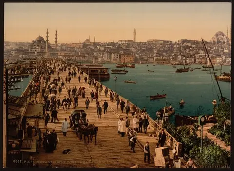 Kara-Keui (Galata) bridge, Constantinople, Turkey