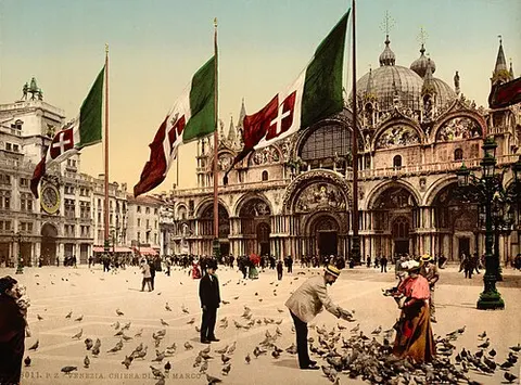 Piazza San Marco ^ Basilica, Venice, Italy, ca. 1895