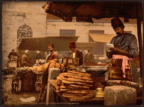 Cook in the rue de Stamboul, Constantinople, Turkey